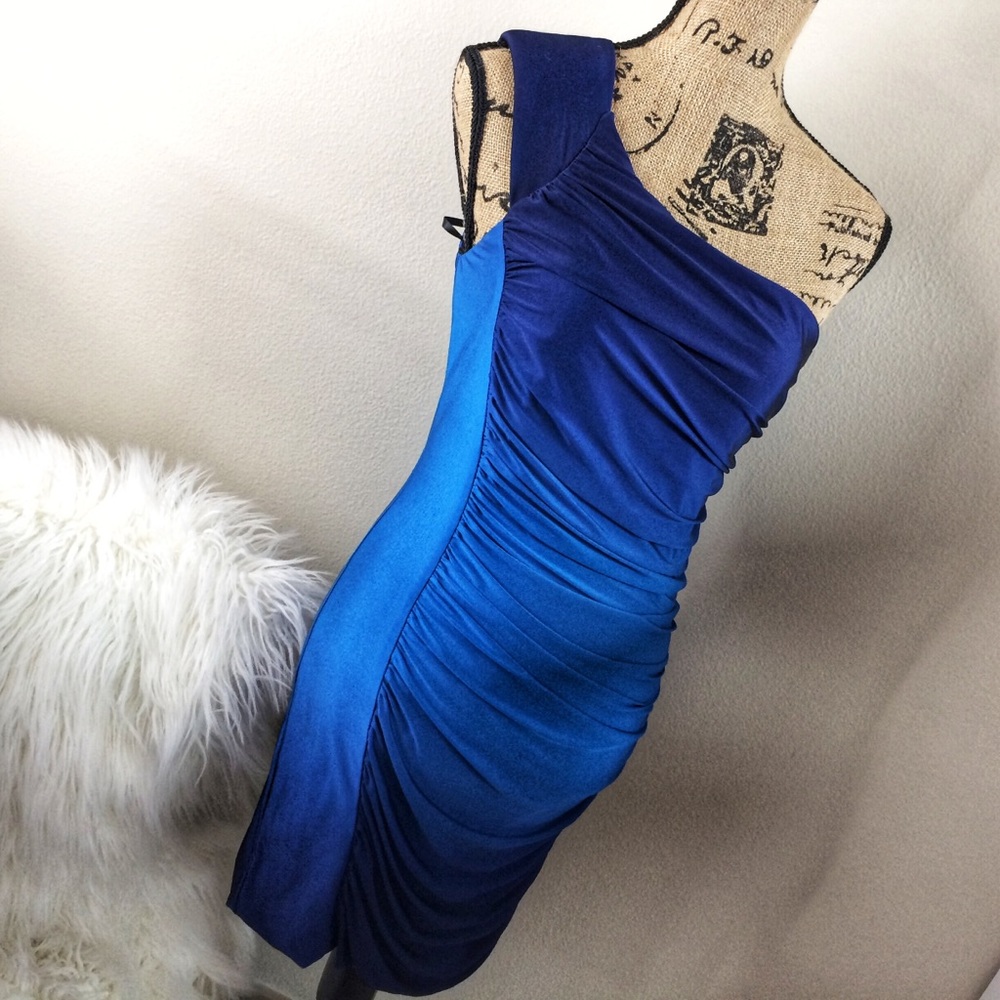 Venus Blue Ombré Form Fitting Dress